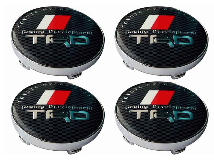 Колпачки в диски Toyota TRD 60/56/9 карбон-хром 