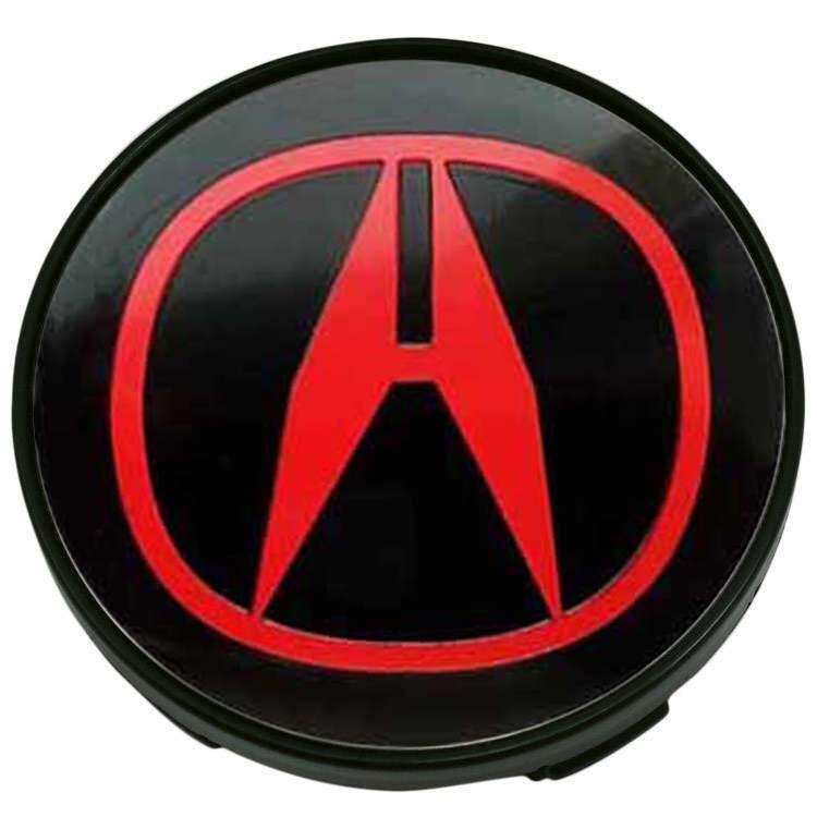 Колпачки на диски Acura 60/56/9  красный/черный