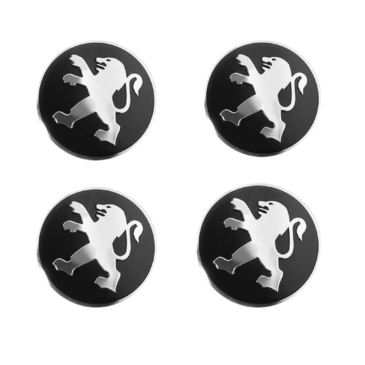 Наклейки на диски Peugeot black сфера 54 мм