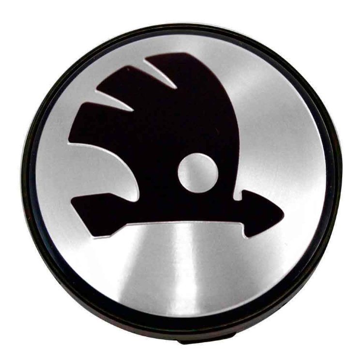 Заглушка ступицы Skoda для дисков КИК Рапид 63/55/6 стальной стикер