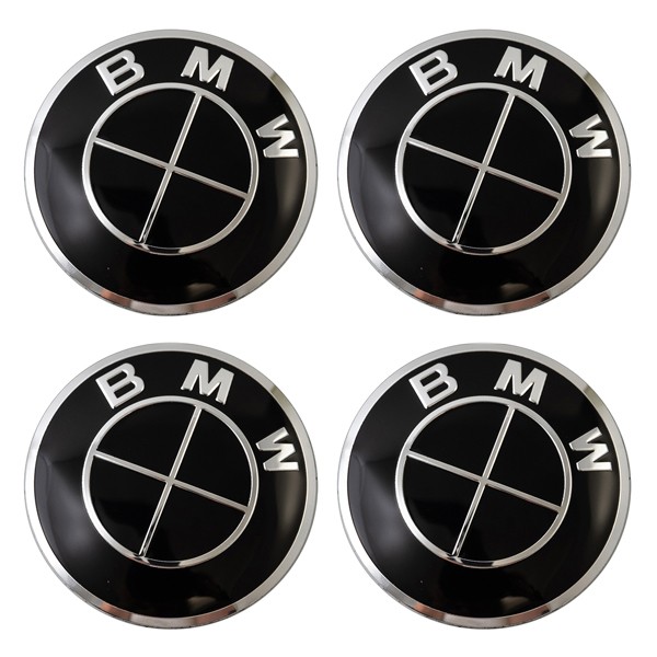 Наклейки на диски BMW 65 мм сфера full black 