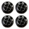 Наклейки на диски BMW 65 мм сфера full black 