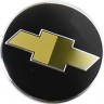 Колпачок на диски Chevrolet 70/58/13 черный с золотым лого