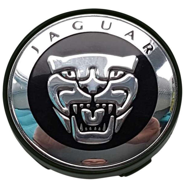 Колпачки на диски Jaguar 60/54/10 черный/хром  