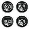 Колпачки для дисков Dodge 60/56/9 black+chrome комплект