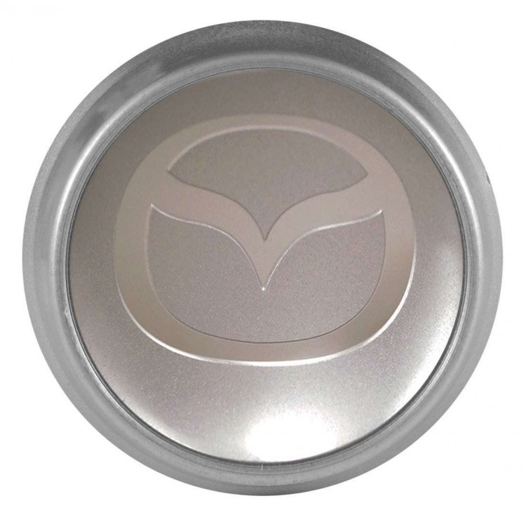 Колпачки на диски ВСМПО со стикером Mazda 74/70/9 хром