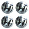 Наклейки на диски Honda silver-black сфера 56 мм