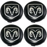 Колпачки для дисков Dodge 60/56/9 black+chrome комплект