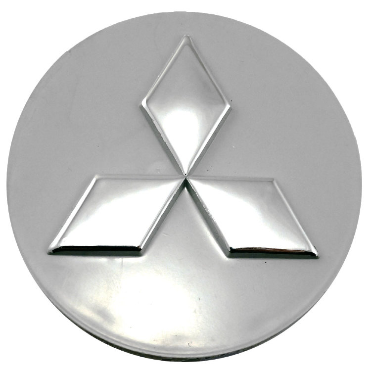 Заглушка литого диска Replica Mitsubishi 59/55/12 milk/chrome