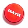 Заглушка литого диска Rays 56-58 мм металл конус RED