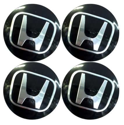 Наклейки на диски Honda 56 мм тюнинговые black  