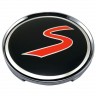 Колпачки на диски 62/56/8 хром со стикером Mini Cooper New черный 