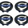 Колпачок на литые диски Volvo 58/50/11 черный хром 