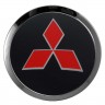Заглушки для диска со стикером Mitsubishi (64/60/6) черный