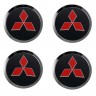 Заглушки для диска со стикером Mitsubishi (64/60/6) черный
