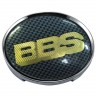 Колпачок на диск BBS 59/50.5/9 карбон и золото 