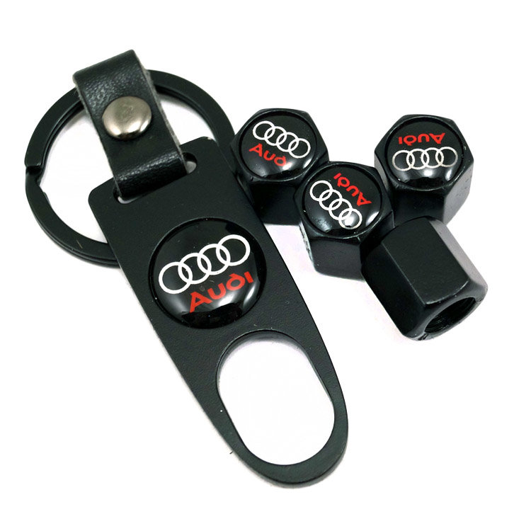 Ниппельные колпачки c брелком Audi black 