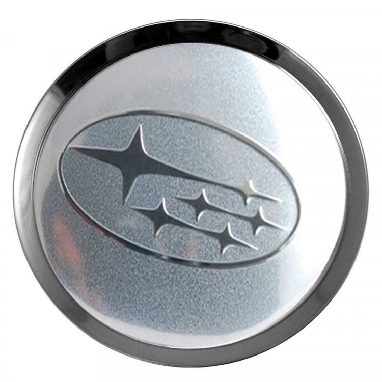 Заглушки для диска со стикером Subaru (64/60/6) хром 