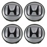 Колпачки на диски Honda 60/54/10 серебристые с черным
