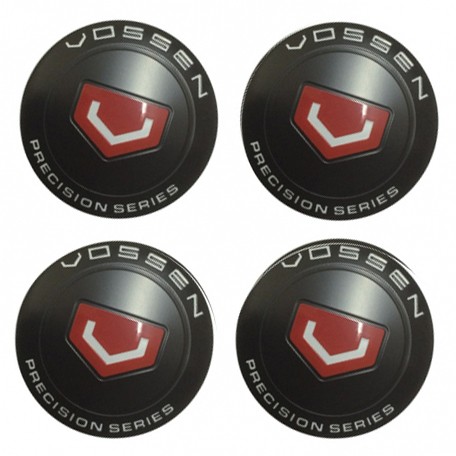Наклейки на диски Vossen 60 мм red-black сфера 