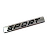 Объемный шильдик Sport 93*13 мм хром+черный