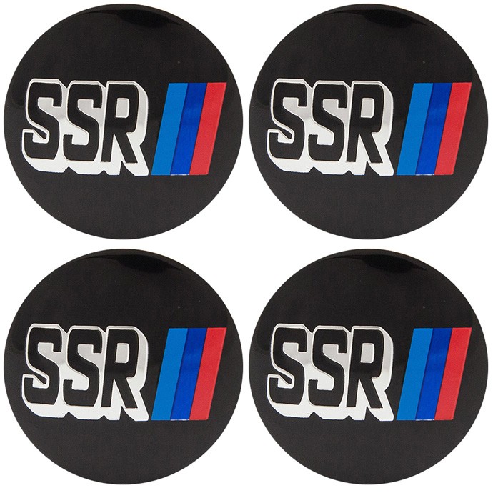 Наклейки на диски Speed Star Racing черный сфера 56 мм 
