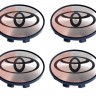 Колпачок на литые диски Toyota 58/50/11 хром черный