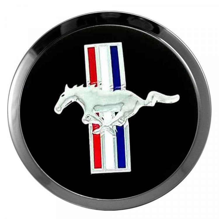 Заглушки для диска со стикером Ford Mustang (64/60/6) черный