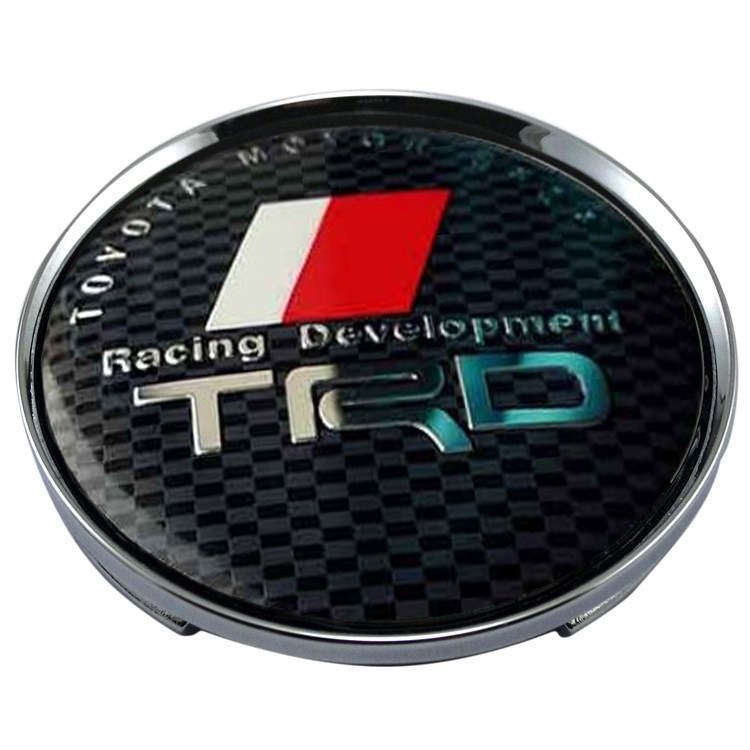 Колпачки на диски Toyota TRD 65/60/12 карбон/черный
