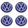 Колпачок ступицы Volkswagen 63/58/8 хром/синий 
