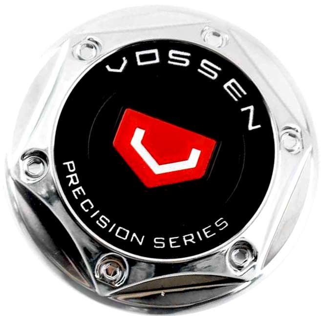 Колпачки для дисков VOSSEN, 68/62/10 конус черно-красный