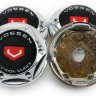 Комплект колпачков ступицы Vossen с новым черно-красным логотипом