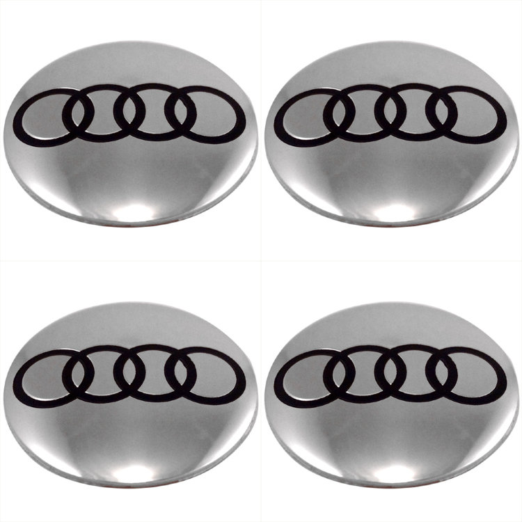 Наклейки на диски Audi steel сфера 54 мм