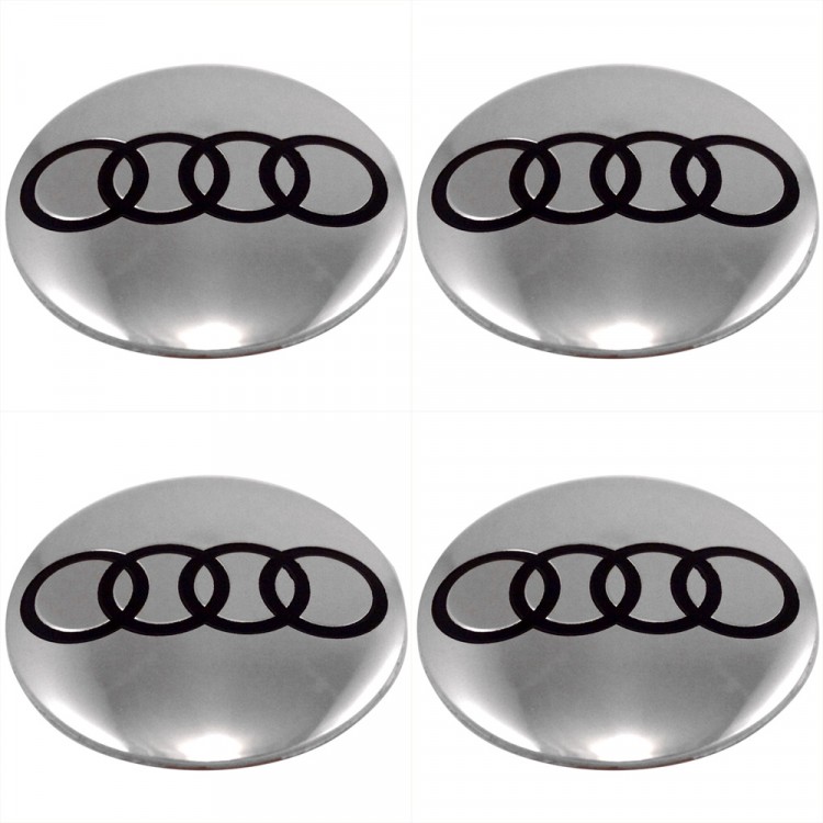 Наклейки на диски Audi steel сфера 60 мм  