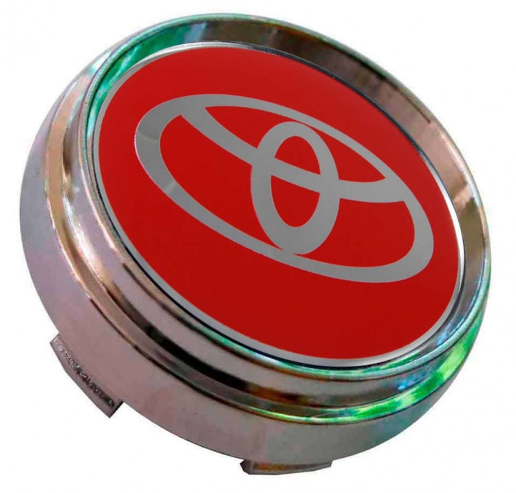 Заглушка ступицы Toyota 66/62/9 хром красный