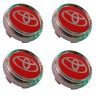 Заглушка ступицы Toyota 66/62/9 хром красный