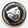 Заглушка литого диска Jaguar 68/65/12 черный с хромом