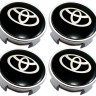 Колпачок на литой диск Toyota 62/56/20 черный и хром