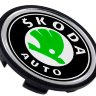 Колпачки в диски Skoda 82/73/16 черный-зеленый