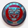 Заглушка литого диска Jaguar 68/65/12 красный с хромом