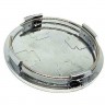 Колпачок на диски  Land Rover 63/58/8 серебристый с зелёным