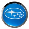 Заглушки для диска со стикером Subaru (64/60/6) синий