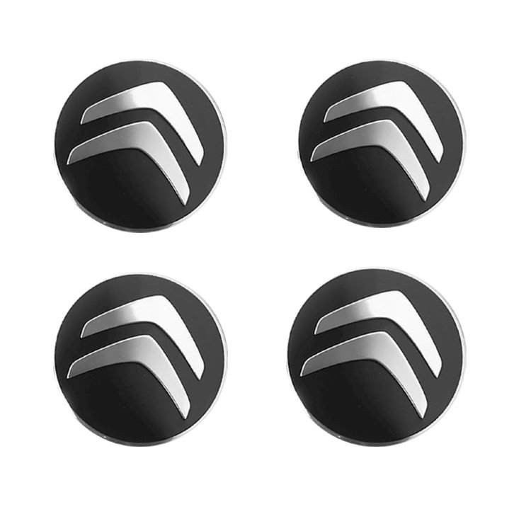 Наклейки на диски Citroen black сфера 70 мм