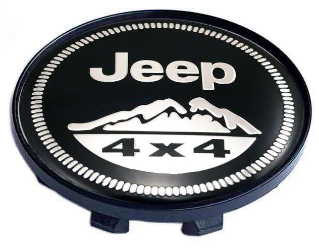 Колпачок на литые диски Jeep 4x4 58/50/11 хром/черный  