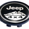 Колпачок на литые диски Jeep 4x4 58/50/11 хром/черный  