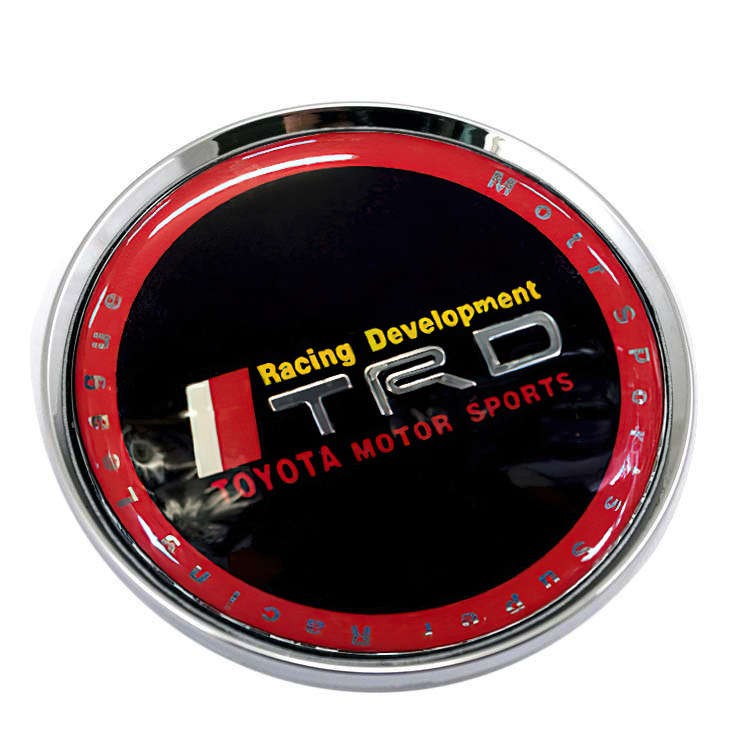 Колпачок ступицы Toyota TRD 63/58/8 черный/красный